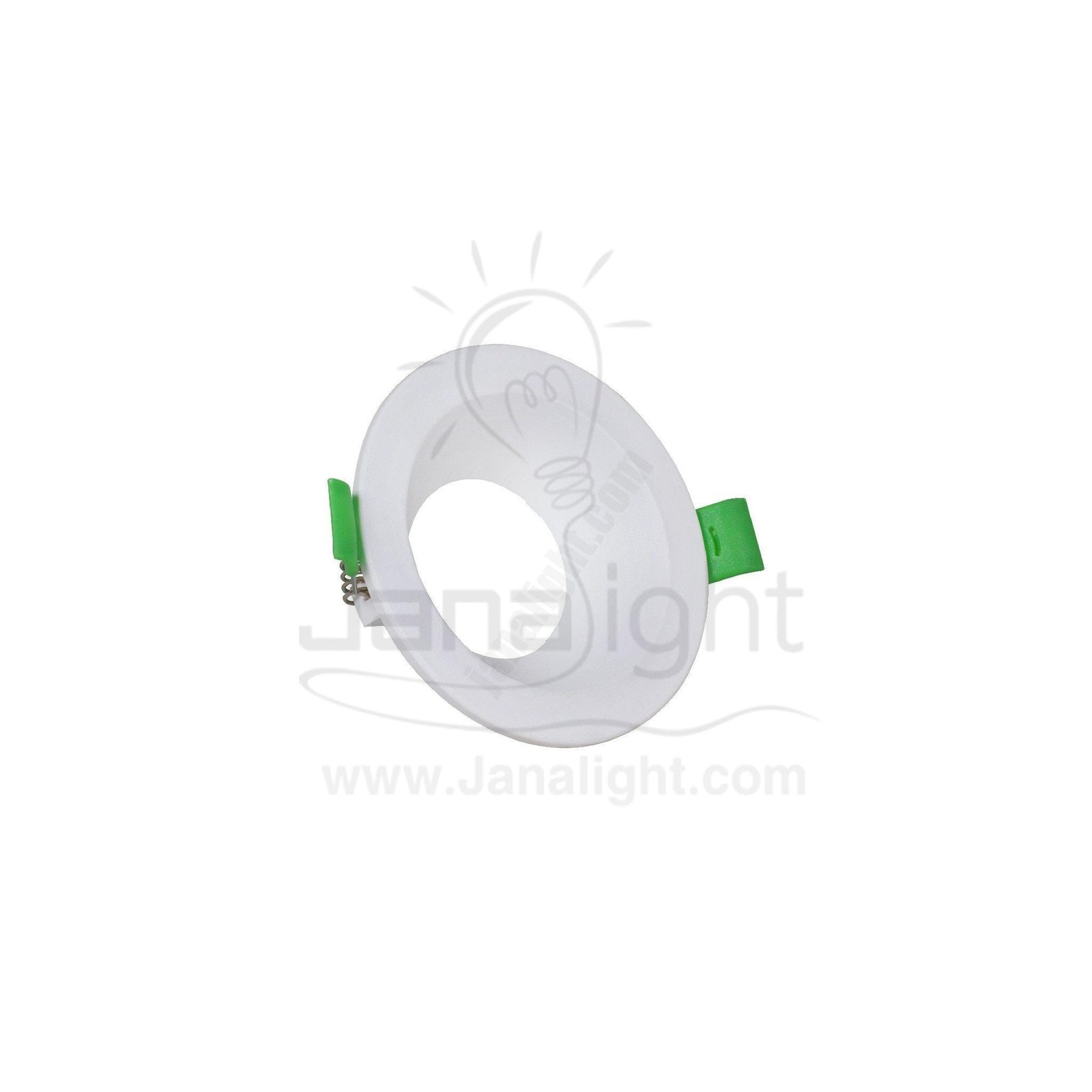 سبوت لايت فارغ ثابت غويط مدور بلاستك اوف وايت جنى لايت JN401 single round Spotlight frame